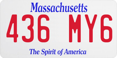 MA license plate 436MY6