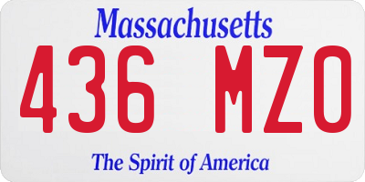 MA license plate 436MZ0
