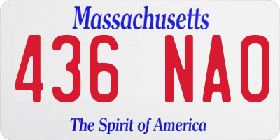 MA license plate 436NA0