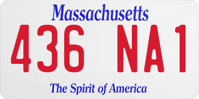 MA license plate 436NA1