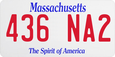 MA license plate 436NA2