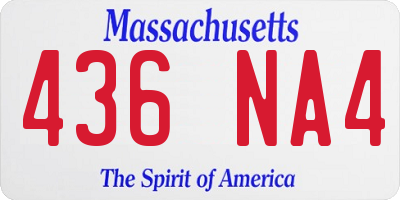 MA license plate 436NA4