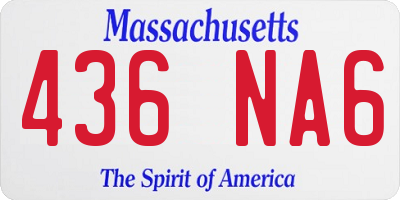 MA license plate 436NA6