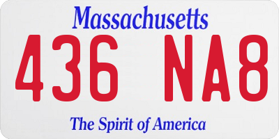 MA license plate 436NA8