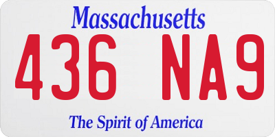 MA license plate 436NA9