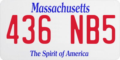 MA license plate 436NB5