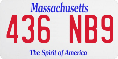 MA license plate 436NB9
