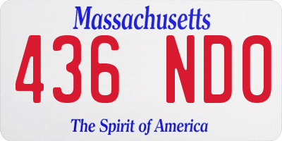 MA license plate 436ND0