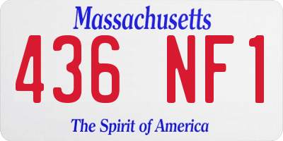 MA license plate 436NF1