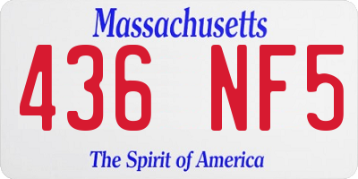MA license plate 436NF5