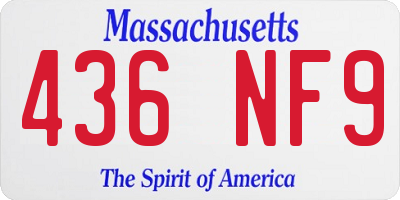 MA license plate 436NF9