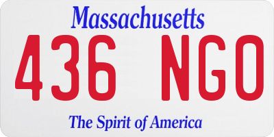 MA license plate 436NG0