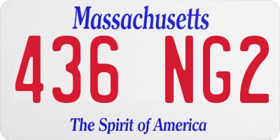 MA license plate 436NG2