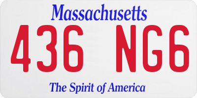 MA license plate 436NG6