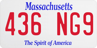 MA license plate 436NG9