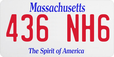 MA license plate 436NH6