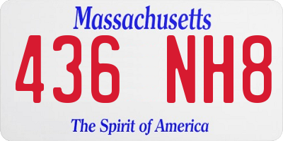 MA license plate 436NH8
