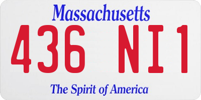 MA license plate 436NI1