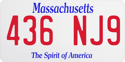 MA license plate 436NJ9