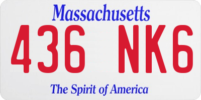 MA license plate 436NK6