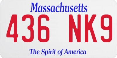 MA license plate 436NK9