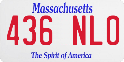 MA license plate 436NL0