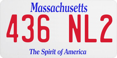 MA license plate 436NL2
