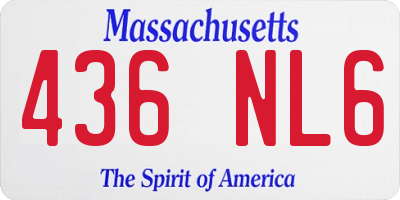MA license plate 436NL6
