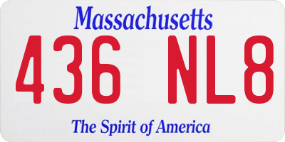 MA license plate 436NL8
