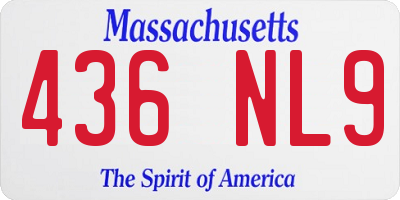 MA license plate 436NL9