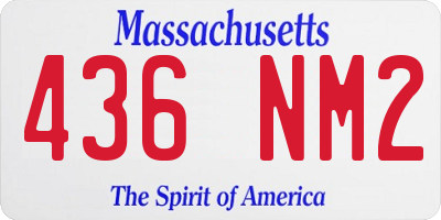 MA license plate 436NM2