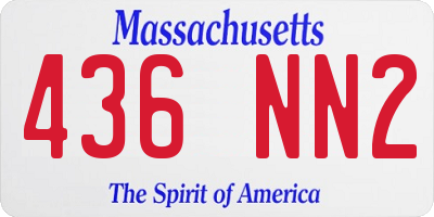 MA license plate 436NN2