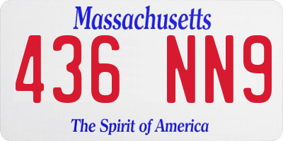 MA license plate 436NN9