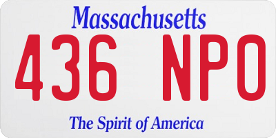 MA license plate 436NP0