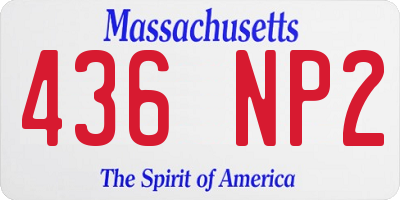 MA license plate 436NP2