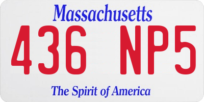 MA license plate 436NP5