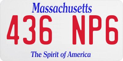 MA license plate 436NP6