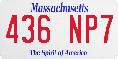 MA license plate 436NP7