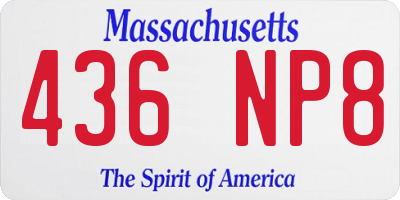 MA license plate 436NP8