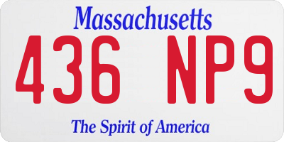 MA license plate 436NP9