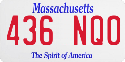 MA license plate 436NQ0