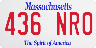 MA license plate 436NR0