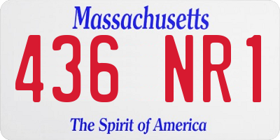 MA license plate 436NR1