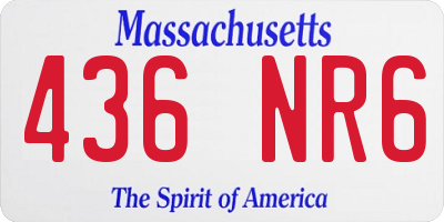 MA license plate 436NR6
