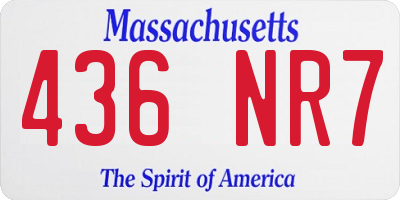 MA license plate 436NR7