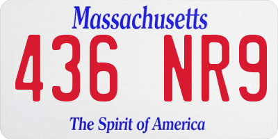 MA license plate 436NR9