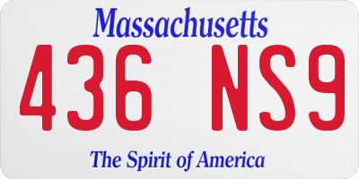 MA license plate 436NS9