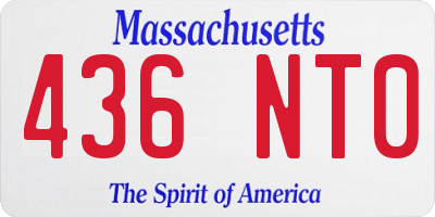MA license plate 436NT0