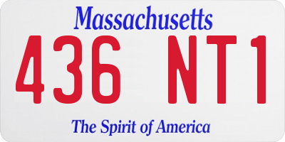 MA license plate 436NT1