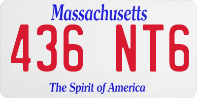 MA license plate 436NT6